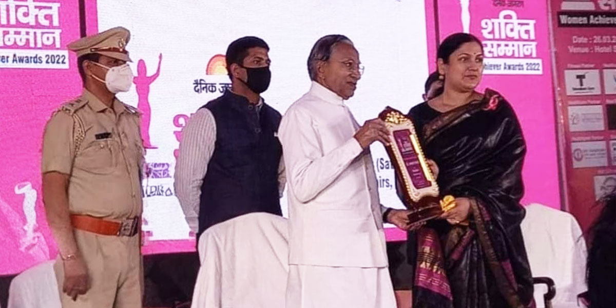 Awarded Nari Shakti Award by Governor of Sikkim